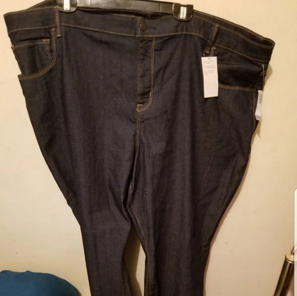 Brand new pair of dark blue jeans